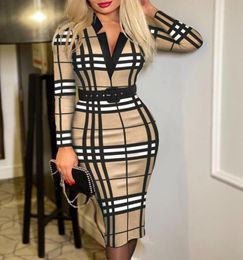 Womens Sexy Dress Casual Dresses Plus Size Women039s Plaid Fashion Slim Plaids Skirt Ladies Trendy Skirts Blouses Onepiece Ski7895316