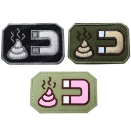 Magnet PVC Rubber Embroidery Patch Badge Embroidered Biker Applique Tactical Patch