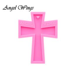 Shiny Cross Silicone Moulds DIY Jewellery keychain mould Epoxy Resin Crafting Mould Custom DY0154