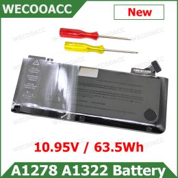 Batteries New Laptop A1322 Battery For Macbook Pro 13" A1278 Battery 10.95V 63.5Wh 2009 2010 2011 2012 Years