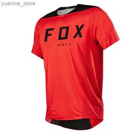 Cycling Shirts Tops Motorcycle Mountain Bike Team Downhill Jersey Offroad DH Bicycle Locomotive Shirt Cross Country Mountain Hpit Bike Y240410Y240418HSLN