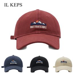 IL KEPS What I Want Is Simple Womes Cap For Female Mens Baseball Top Sun Hat Kpop HipHop Cotton BQM248 240322