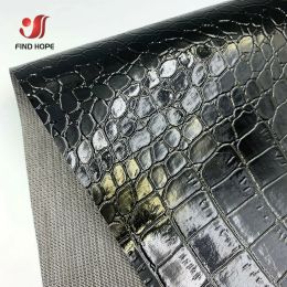 A4 Sheets 20*30cm Highlight Crocodile Pattern PU Faux Leather Fabric Vinyl Embossed Upholstery Wallet Box Bag Craft DIY Earring