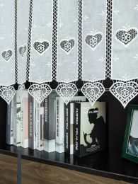 Linen Short Curtain For Kitchen Bathroom Bookcase Mould Proof Easy Install Embroidery White, Provide Bulk Purchase