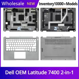 Cases New Original For Dell OEM Latitude 7400 2in1 Laptop LCD back cover Front Bezel Hinges Palmrest Bottom Case A B C D Shell