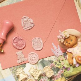 3D Embossed Relief Wax Seal Irregular Bear Sealing Stamp Head For Scrapbooking Cards Envelopes Wedding Invitations Gift