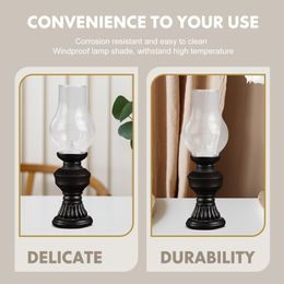 Lamp Glass Chimney Oil Candle Kerosene Cover Shade Lampshade Vintage Light Shades Holder Wall Clear Globes Lamps Retro Tube