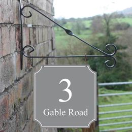 Customized Personalised Hanging House sign, House Number Plaque, Robust House Name Sign