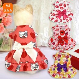 Dog Apparel Romantic Skirt Comfortable Fabric Lovely Soft Pet Supplies Wedding Costumes Small And Medium Summer Dress