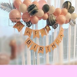 2019 New Baby Shower Boy Girl Decorations Set Table Skirts Paper Banner Ballons Event Party Supplies Kawaii Background Supplies