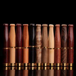 red wooden Carved Filter Mouthpiece Pipes Circular 10 Styles One Hitter Herb Tobacco Smoking Accessories Tools Cigarette Holder Taster Bat Tips
