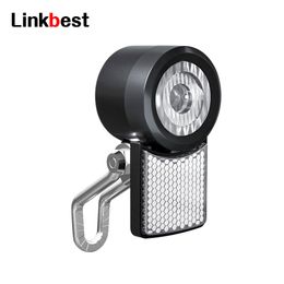 Linkbest 20 Lux Headlight LED Bicycle light , Waterproof IPX-6, 6V-48V for Hub Dynamo and Ebike