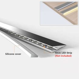 Ultra-thin 45 Degree Oblique Lighting Front Cabinet Lamp LED Aluminium Profile Invisible Wardrobe Layer Shelf Bar Light Max H7mm