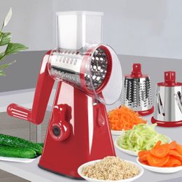 Vegetable Slicer Manual Kitchen Accessories Vegetable Chopper 3 in 1 Round Grater Cutter Potato Spiralizer Home Kitchen Gadgets