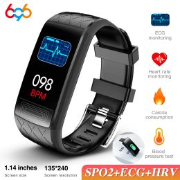 Watches ECG Fitness Tracker Smartwatch Heart Rate Blood Pressure HRV SpO2 Monitor Smart Band Sport Smart Watch Men Women For IOS Android