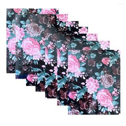 Window Stickers 12"x10" Flowers Heat Transfer Iron On Garment Film Making Sign Pattern For Clothing Craft Decor DIY