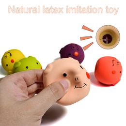 Cute Pet Toys Creative Color Pig Squeeze Squeaky Chew Interactive Games Training Funny Toys Soft Rubber Mini Toy Dog Supplies