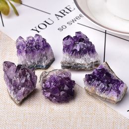 1pcs Natural Amethyst Crystal Cluster Quartz Raw Crystals Healing Stone Purple Feng Shui Stone Ore Mineral Home Decoration