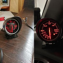 Universal Df Car Turbo Boost Gauge For Ford Mustang Tachometer Gauge Metre with Red White Light DF BF Racing Car Gauge