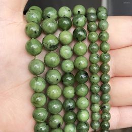 Loose Gemstones Natural Stone Beads Canada Jade For Jewelry Making Bracelet Necklace 15inch 6/8/10/12mm Spacer Diy