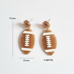 Donarsei Funny Ball Earrings For Women Creative Football Basketball Baseball Rugby Acrylic Drop Dangle Earrings Party