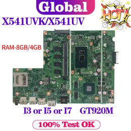 Motherboard X541UV Laptop Motherboard For ASUS X541UJ X541UVK X541U F541U A541U Mainboard I3 I5 I7 CPU GT920M 4GB/8GBRAM MAIN BOARD