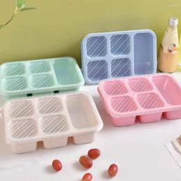 Dinnerware Lunch Box With Compartments Stackable Containers Portable 5-compartment Bento Set For Home Office Adults