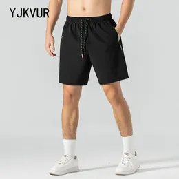 Men's Shorts YJKVUR 2024 Summer Casual With Pockets Elastic Waistband Quick Dry Activewear Outdoor Gym Running Sports