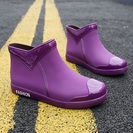 Autumn Women's Rain Boots Rubber Shoes Women Waterproof Ankle Boots Rain Shoes 2020 Spring Autumn Female Shoe Ankle Boot