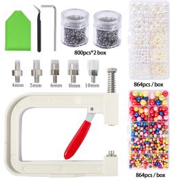 Pearl Setting Machine/Pearl Rivet Buttons Pearl Handmade tools for Hats/Shoes/Clothes/Bags/Skirt Setting Machine DIY Accessories