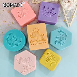 Calendula Rose Camomile Flower Plants Styles Soap Stamp Transparent Natural Resin Seal DIY Crafts Handmade Soap Making Tools