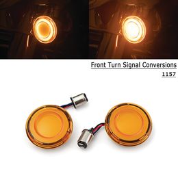 Motorcycle Accessories For Harley Touring Dyna 2002-2017 LED Turn Signal Kit 1157 Bullet Style LED Front Turn Signal Conversions