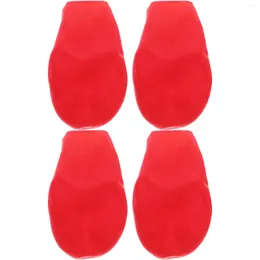 Dog Apparel 4pcs Waterproof Rain Shoes Non-slip Shoe Cover Outdoor Footwear Durable For Water Proof Boots Cat (Red Size L)