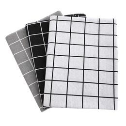 2mX1.5m Black white Checkered Tablecloth Rectangular Linen Cloth Fabric Tablecloth Student Desk Ins Dormitory Bedroom Table mat