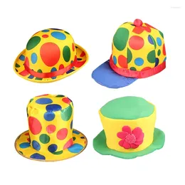 Ball Caps Magician Hat Halloween Clown Cosplay Costume Accessories Colorful Top