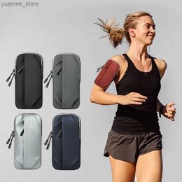 Sport Bags Outdoor sports fitness running waterproof sleeve bag mobile phone sports arm and wrist bag cover breathable waist bag shoulder bag Y240410