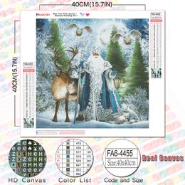 HUACAN Full Square/Round 5d Diamond Painting Christmas Winter DIY Diamond Mosaic Cross Stitch Santa Claus Home Decor Gift