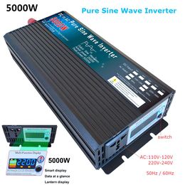 Inverter 4000W 5000W Pure Sine Wave Inverter DC12V 24V 48V 60V To AC 110V 220V Solar Power Voltage Converter Car Household