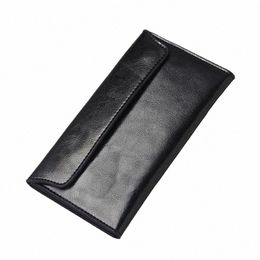 slim Genuine Leather Women Wallet Female Lg Clutch Coin Purses Luxury Design Wallets and Purses Ladies Card Holder Vallet 2022 h3NX#