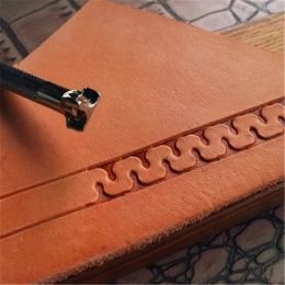 Leather carving embossing tool DIY handmade leather printing stamp Decorative pattern Carved steel Border engraving craft tool