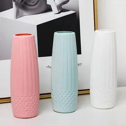 Vases Flower Vase Modern Decorative Nordic Style Home Living Room Decoration Accessories Interior Office Desktop Decor Gift