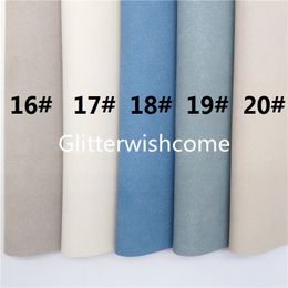 Glitterwishcome 1.2mm Thick Suede Synthetic Faux Vinyl Fabric Leather Sheets for Bows Accessories DIY 21X29CM GM1092A