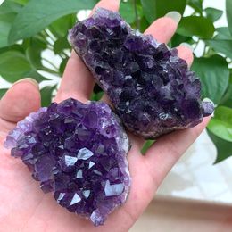 100-120g High quality Natural stone deep Amethyst Quartz Crystal Cluster Specimen Healing