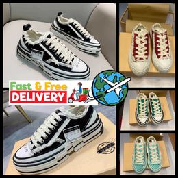 2024 XVessel G.O.P. Lows black Casual Shoes Mens Women Half drag couple Designer Vessel Tripe Piece Speed Canvas Shoes GAI