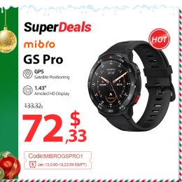 Mibro Watches GS Pro Android Smartwatch 1.43 Inch Amoled Screen GPS Bluetooth Calling Watch Dual Core 4PD Heart Rate Monitoring 5ATM