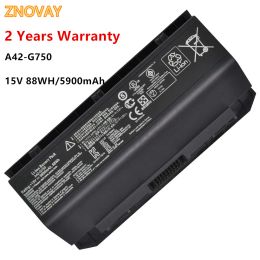 Batteries ZNOVAY A42G750 Laptop Battery for ASUS ROG G750 G750J G750JH G750JM G750JS G750JW Notebook Battery 15V 5900mAh/88WH A42G750