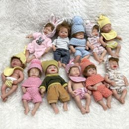 Bebe Reborn Reallista 15cm Mini Solid Silicone Reborn Dolls Artist Painted Reborn Baby Doll Bebe Reborn Corpo De Silicone