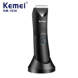 Trimmers Kemei Groin Area Hair Trimmer Lawn Mower Ceramic Blade Waterproof Wet Dry Clippers Pubic Armpit Body Hair Ultimate Hygiene Razor