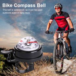 New Bicycle Compass Bell For Safety Outdoor Cycling Bike Horn Bell Bike Metal Horn Ring Riding Bicycle Accessories Bike Compass
