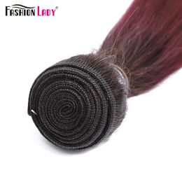 Ombre Human Hair Bundles T1b/99j tissage cheveux humain Pre-Colored Single Bundle Brazilian Bone Straight Human Hair Bundles